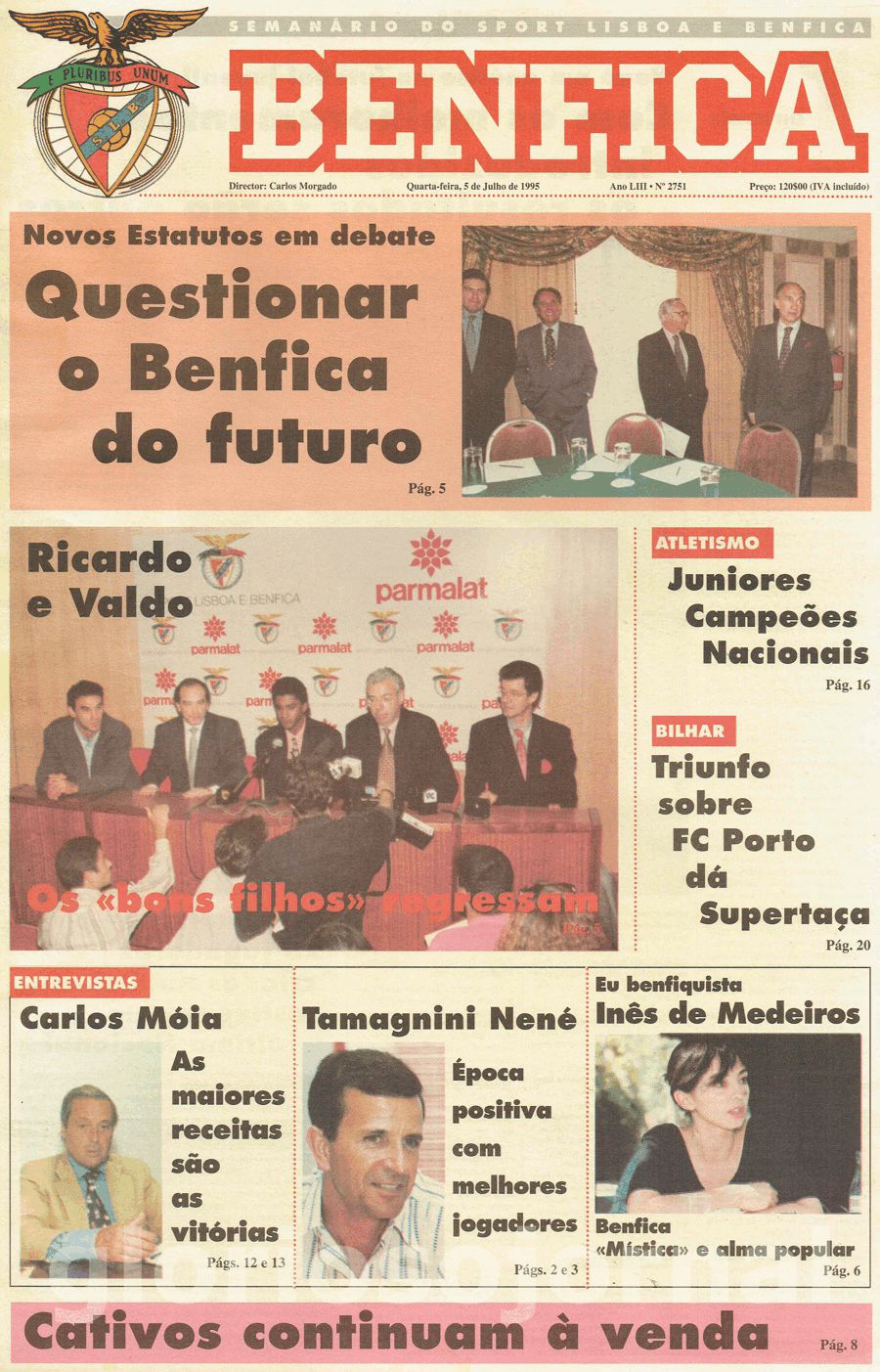 jornal o benfica 2751 1995-07-05